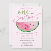 1つはメロンのスイカ誕生日招待状 招待状 (正面)