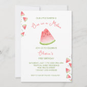 1つはメロンのスイカ誕生日招待状 招待状 (正面)