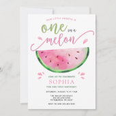 1つはメロンのスイカ誕生日招待状 招待状 (正面)