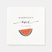 1つはメロンの1番目の誕生日パーティーナプキンス スタンダードカクテルナプキン (正面)