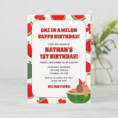 1つはメロンカプピー誕生日キッズおもしろいカピバラ 招待状 (スタンド正面)