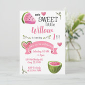 1つはメロンスイカの女の子の誕生日招待状。 招待状 (スタンド正面)