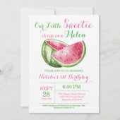 1つはメロンスイカ最初の誕生日招待状 招待状 (正面)