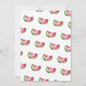 1つはメロンスイカ最初の誕生日招待状 招待状 (裏面)