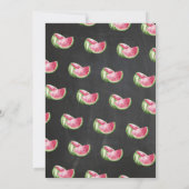 1つはメロンスイカ最初の誕生日招待状 招待状 (裏面)