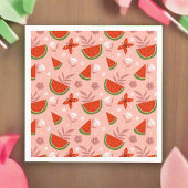 1つはメロンスイカ蝶の誕生日 スタンダードカクテルナプキン