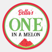 1つはメロンファースト誕生日シール ラウンドシール (正面)