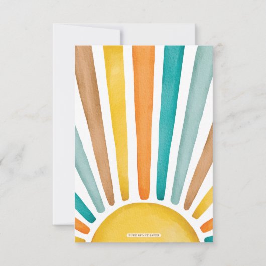 1つは太陽レトロサンシャイン1st誕生日パーティー 招待状 (裏面)