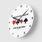 1つは決して橋を遊ぶたくさんの時間を使うことができません ラウンド壁時計 (傾斜)