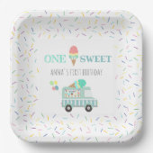 1つは甘いアイスクリームパーティー紙プレート ペーパープレート (正面)