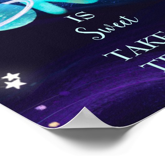 1つは甘いテイクアトリート宇宙銀河系誕生日 ポスター (角)