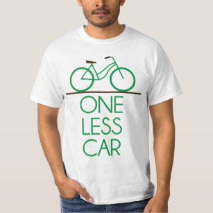 1つより少ない車の地球のフレンドリーな自転車 Tシャツ