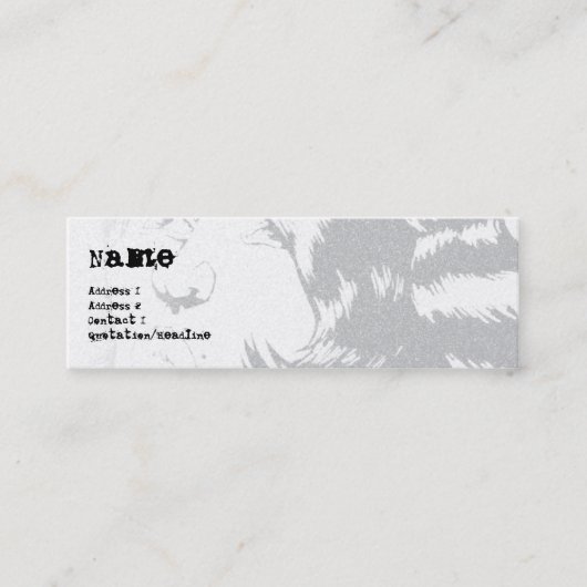 1つを引く通り スキニー名刺 (正面)