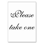 1つを感謝していしていますテーブルカード取って下さい テーブルナンバー (裏面)