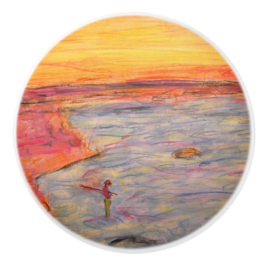 1つを結びます セラミックノブ (正面)