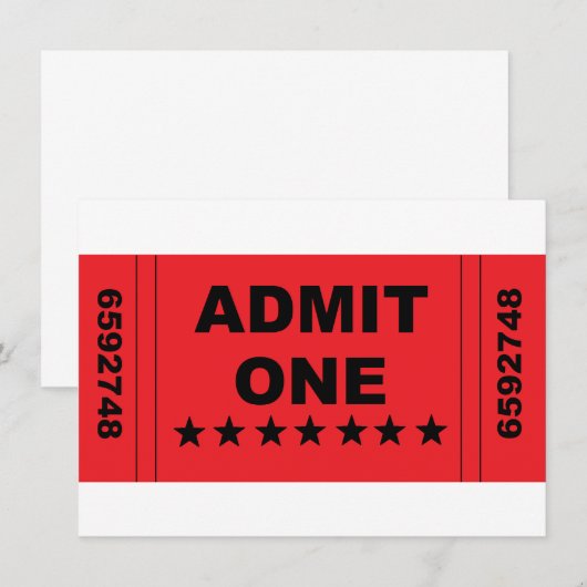 「1つを許可」招待状 招待状 (正面/裏面)