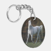 1つを走っているアラビアの馬 キーホルダー (正面左)