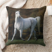 1つを走っているアラビアの馬 クッション (ブランケット)