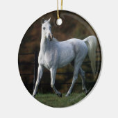 1つを走っているアラビアの馬 セラミックオーナメント (左)