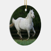 1つを走っているAppaloosaの馬 セラミックオーナメント (右)