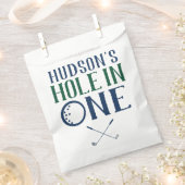 1つカスタムの最初の誕生日に穴バッグ フェイバーバッグ (クリップ留めされた状態)