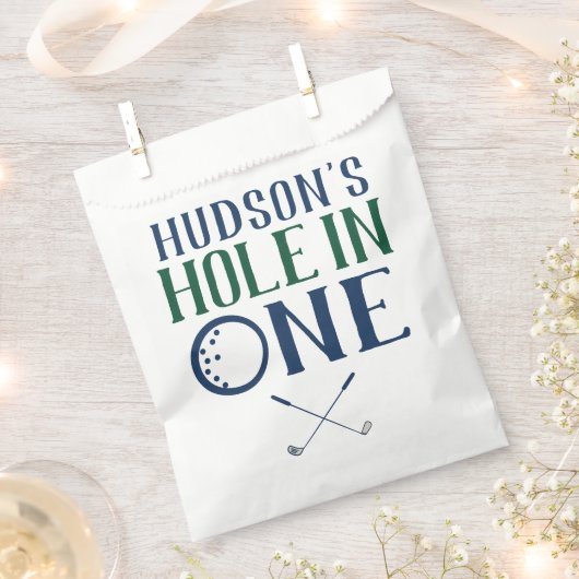 1つカスタムの最初の誕生日に穴バッグ フェイバーバッグ (クリップ留めされた状態)