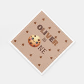 1つクールのCookieの最初の誕生日 スタンダードランチョンナプキン (角)