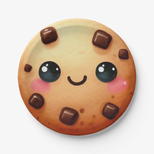1つクールのCookieの最初の誕生日 ペーパープレート (正面)