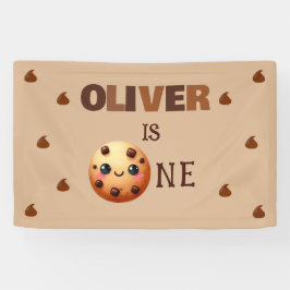 1つクールのCookieの最初の誕生日 横断幕