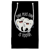 1つプラス1つは歯おもしろい歯科プンダークBg スモールペーパーバッグ (正面)