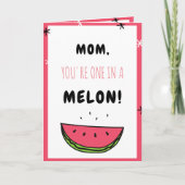 1つメロンの母おもしろい母の日パン引用文 シーズンカード (正面)