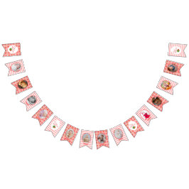 1つメロンの1つ最初の誕生日スイカ写真 バンティングフラッグ