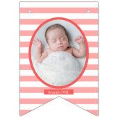 1つメロンの1つ最初の誕生日スイカ写真 バンティングフラッグ (第2の旗)