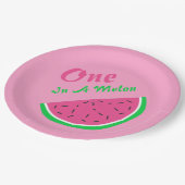1つメロンの1つ目の誕生日紙プレート ペーパープレート (アングル)