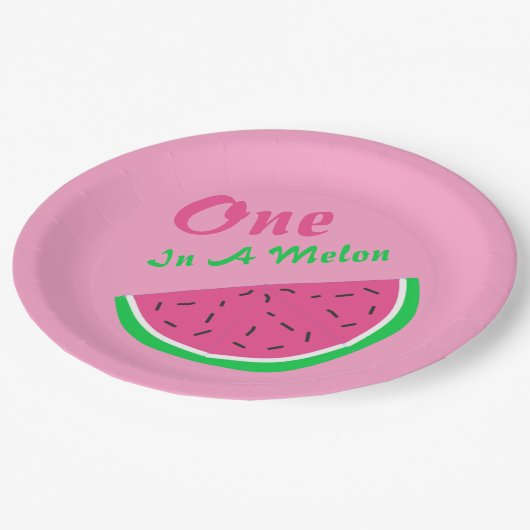 1つメロンの1つ目の誕生日紙プレート ペーパープレート (アングル)