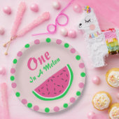 1つメロンの1つ目の誕生日紙プレート ペーパープレート (パーティー)