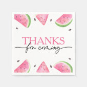 1つメロンの1つ1つ誕生日スイカ誕生日 スタンダードカクテルナプキン (正面)