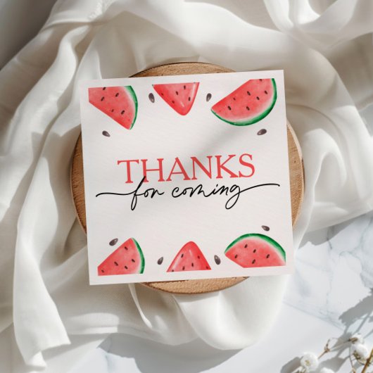 1つメロンの1つ1つ誕生日スイカ誕生日 スタンダードカクテルナプキン