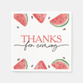 1つメロンの1つ1つ誕生日スイカ誕生日 スタンダードカクテルナプキン (正面)