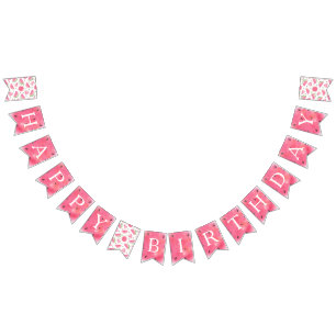 1つメロンの1つ1つ誕生日スイカ誕生日 バンティングフラッグ