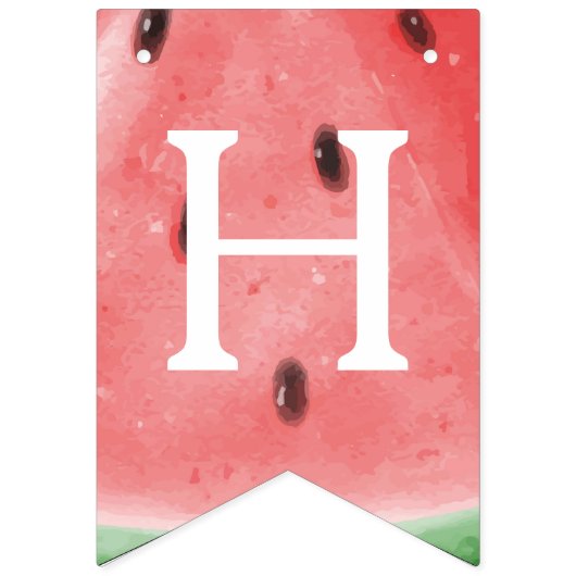 1つメロンの1つ1つ誕生日スイカ誕生日 バンティングフラッグ (第2の旗)