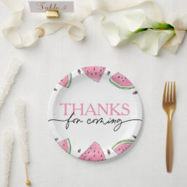 1つメロンの1つ1つ誕生日スイカ誕生日 ペーパープレート