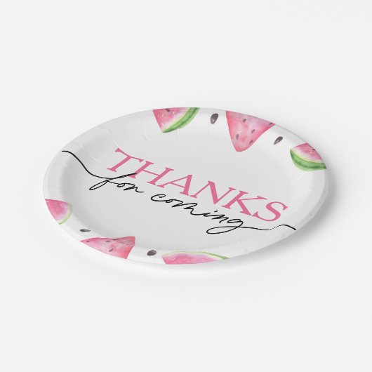 1つメロンの1つ1つ誕生日スイカ誕生日 ペーパープレート (アングル)