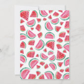 1つメロンの1つ1つ誕生日スイカ誕生日 招待状 (裏面)