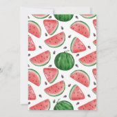 1つメロンの1つ1つ誕生日スイカ誕生日 招待状 (裏面)