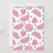 1つメロンの1つ1つ誕生日スイカ誕生日 招待状 (裏面)