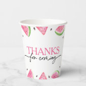 1つメロンの1つ1つ誕生日スイカ誕生日 紙コップ (裏面)