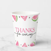 1つメロンの1つ1つ誕生日スイカ誕生日 紙コップ (正面)