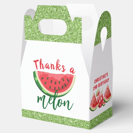 1つメロングリッタースイカ最初の誕生日 フェイバーボックス (オープン)