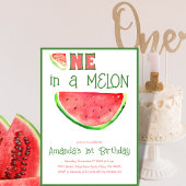 1つメロンタッティフロッティ最初の1歳の誕生日パーティー 招待状